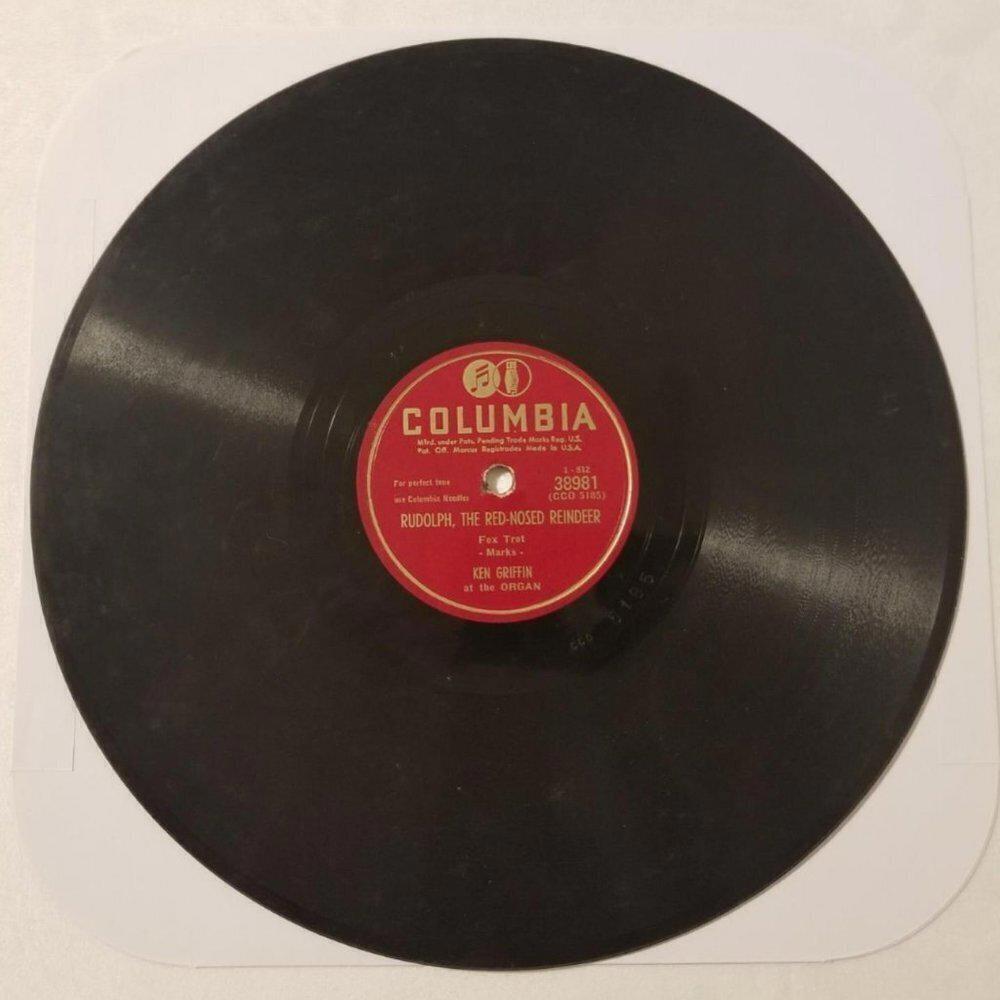 3/$25 Ken Griffin 78 RPM Here Comes Santa Claus / Rudolph Columbia 38981